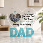 Personalised Father's Day Plaque With Photo Gift From Kids