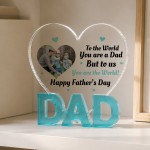 Personalised Father's Day Plaque With Photo Gift From Kids