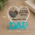 Personalised Father's Day Plaque With Photo Gift From Kids