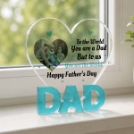 Personalised Father's Day Plaque With Photo Gift From Kids