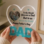 Personalised Father's Day Plaque With Photo Gift From Kids