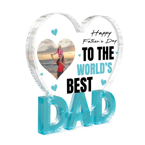Personalised Dad Photo Gift From Kids Father's Day Plaque