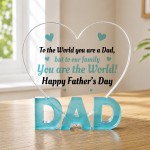 Gifts for Dad Acrylic DAD Shaped Plaque Gifts from Daughter