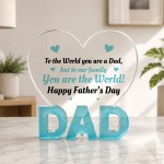 Gifts for Dad Acrylic DAD Shaped Plaque Gifts from Daughter