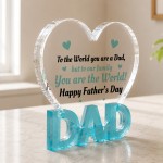 Gifts for Dad Acrylic DAD Shaped Plaque Gifts from Daughter