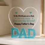 Gifts for Dad Acrylic DAD Shaped Plaque Gifts from Daughter
