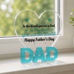 Gifts for Dad Acrylic DAD Shaped Plaque Gifts from Daughter
