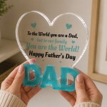 Gifts for Dad Acrylic DAD Shaped Plaque Gifts from Daughter
