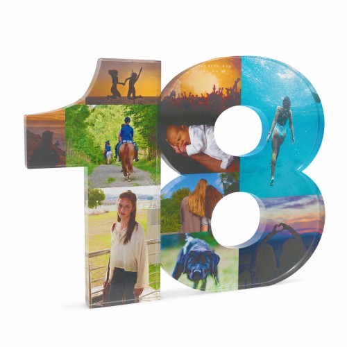Personalised 18th Birthday Photo Block For Him Her Photo Collage Personalised 18th Birthday Photo Block For Him Her Photo Collage
