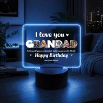 Personalised Grandad Birthday Gift 16 Colours LED Light Personalised Grandad Birthday Gift 16 Colours LED Light