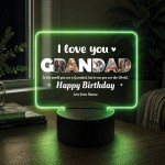 Personalised Grandad Birthday Gift 16 Colours LED Light Personalised Grandad Birthday Gift 16 Colours LED Light