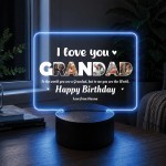 Personalised Grandad Birthday Gift 16 Colours LED Light Personalised Grandad Birthday Gift 16 Colours LED Light