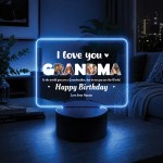 Personalised Grandma Birthday Gift 16 Colours LED Light Personalised Grandma Birthday Gift 16 Colours LED Light
