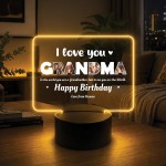 Personalised Grandma Birthday Gift 16 Colours LED Light Personalised Grandma Birthday Gift 16 Colours LED Light
