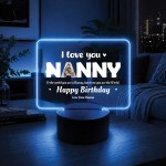 Personalised Nanny Birthday Gift 16 Colours LED Light with Photo Personalised Nanny Birthday Gift 16 Colours LED Light with Photo