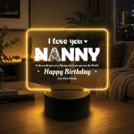 Personalised Nanny Birthday Gift 16 Colours LED Light with Photo Personalised Nanny Birthday Gift 16 Colours LED Light with Photo