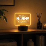 Personalised Nanny Birthday Gift 16 Colours LED Light with Photo Personalised Nanny Birthday Gift 16 Colours LED Light with Photo