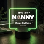 Personalised Nanny Birthday Gift 16 Colours LED Light with Photo Personalised Nanny Birthday Gift 16 Colours LED Light with Photo