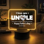 Personalised Fathers Day Gift 16 Colours LED with Photo Uncle Personalised Fathers Day Gift 16 Colours LED with Photo Uncle