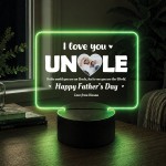 Personalised Fathers Day Gift 16 Colours LED with Photo Uncle Personalised Fathers Day Gift 16 Colours LED with Photo Uncle
