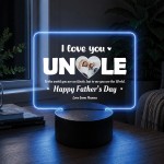 Personalised Fathers Day Gift 16 Colours LED with Photo Uncle Personalised Fathers Day Gift 16 Colours LED with Photo Uncle