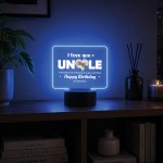 Personalised Uncle Birthday Gift 16 Colours LED Light with Photo