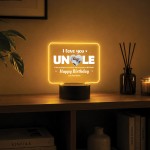 Personalised Uncle Birthday Gift 16 Colours LED Light with Photo