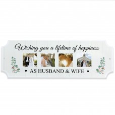 Personalised Mr And Mrs Gift Photo Plaque Wedding Gift