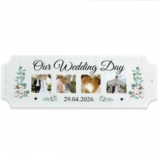 Personalised Our Wedding Day Mr And Mrs Gift Photo Plaque