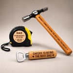Dad Tool Gift Set Fathers Day Hammer Tape Measure Bottle Opener