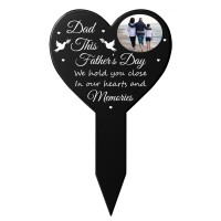 Personalised Fathers Day Memorial Grave Stake Custom Photo