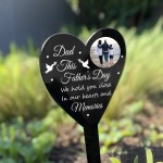 Personalised Fathers Day Memorial Grave Stake Custom Photo