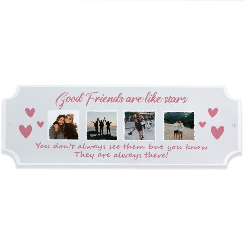 Personalised Friendship Photo Plaque Custom Best Friend Acrylic Personalised Friendship Photo Plaque Custom Best Friend Acrylic