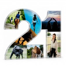 Personalised 21st Birthday Acrylic Photo Plaque 8 Photo Collage 