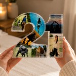 Personalised 21st Birthday Acrylic Photo Plaque 8 Photo Collage 