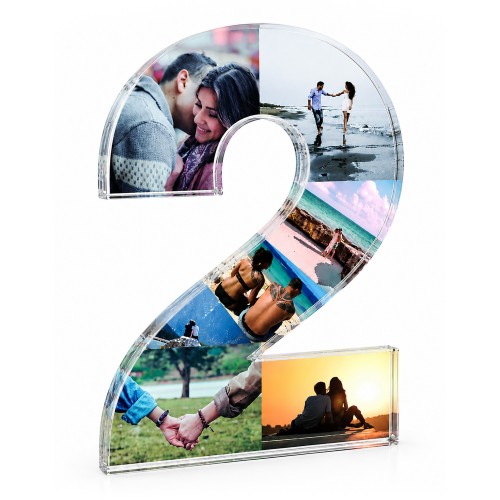 Personalised Number 2 Acrylic Photo Plaque 2nd Anniversary Gift Personalised Number 2 Acrylic Photo Plaque 2nd Anniversary Gift