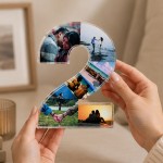 Personalised Number 2 Acrylic Photo Plaque 2nd Anniversary Gift Personalised Number 2 Acrylic Photo Plaque 2nd Anniversary Gift