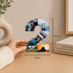 Personalised Number 2 Acrylic Photo Plaque 2nd Anniversary Gift Personalised Number 2 Acrylic Photo Plaque 2nd Anniversary Gift