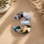Personalised Number 3 Acrylic Photo Plaque Gift 3rd Anniversary Personalised Number 3 Acrylic Photo Plaque Gift 3rd Anniversary