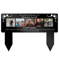 Personalised Memorial Grave Plaque Photo Grave Marker Cemetery