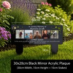 Personalised Memorial Grave Plaque Photo Grave Marker Cemetery