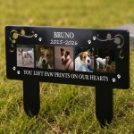 Personalised Dog Memorial Plaque Photo Pet Grave Marker Garden