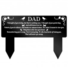 Dad Memorial Grave Plaque Father Graveside Memorial Marker
