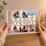 Personalised Mum Photo Plaque Birthday Gift Acrylic Picture Personalised Mum Photo Plaque Birthday Gift Acrylic Picture
