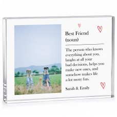 Best Friend Gifts Personalised Custom Photo Acrylic Block