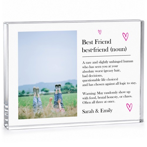 Personalised Best Friend Gifts Custom Photo Acrylic Block Personalised Best Friend Gifts Custom Photo Acrylic Block