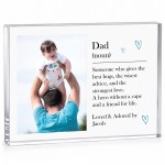 Personalised Dad Acrylic Photo Block Custom Fathers Day Gift Personalised Dad Acrylic Photo Block Custom Fathers Day Gift