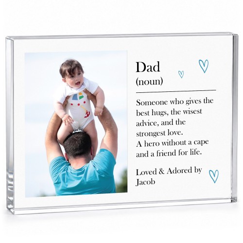 Personalised Dad Acrylic Photo Block Custom Fathers Day Gift Personalised Dad Acrylic Photo Block Custom Fathers Day Gift