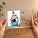 Personalised Dad Acrylic Photo Block Custom Fathers Day Gift Personalised Dad Acrylic Photo Block Custom Fathers Day Gift