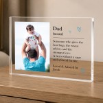 Personalised Dad Acrylic Photo Block Custom Fathers Day Gift Personalised Dad Acrylic Photo Block Custom Fathers Day Gift